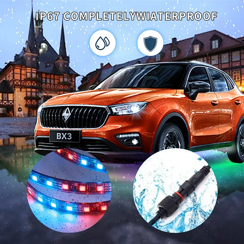 DC12V RGBIC Atmosphere Underbody Light Strip Smart LED Strip Light